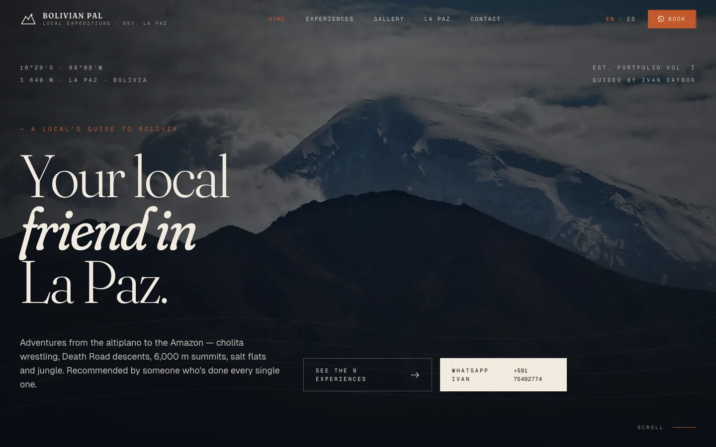 Bolivian Pal website preview