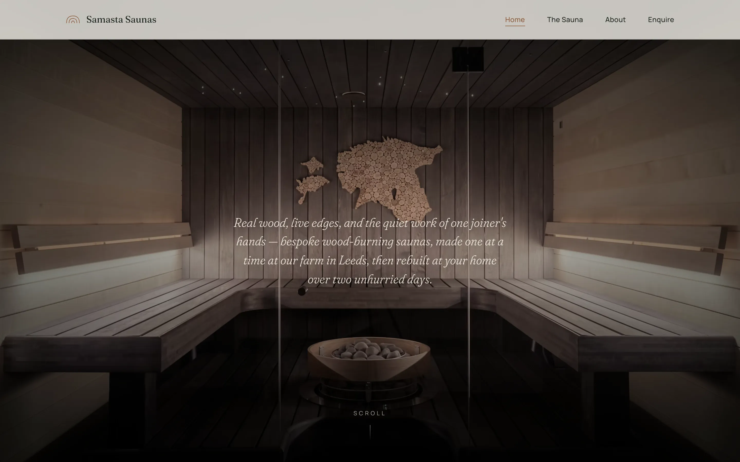 Samasta Saunas website preview